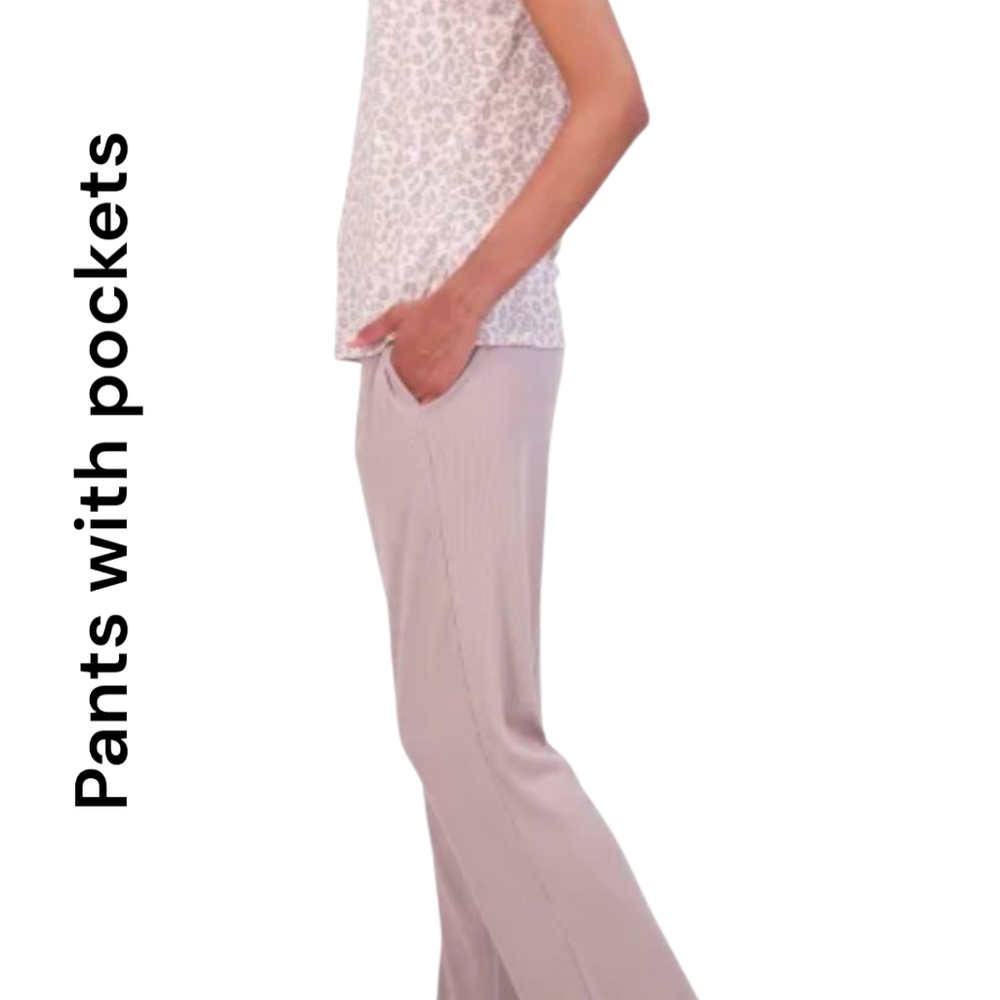 Live 2 Lounge | 3 Piece Women's Lounge Set Cooling Effects | Tan | M = 8/10 - Picture 2 of 8